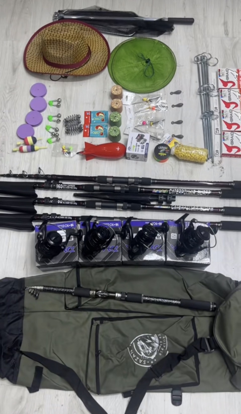 Caterpiller Karbon Olta Takımı Set