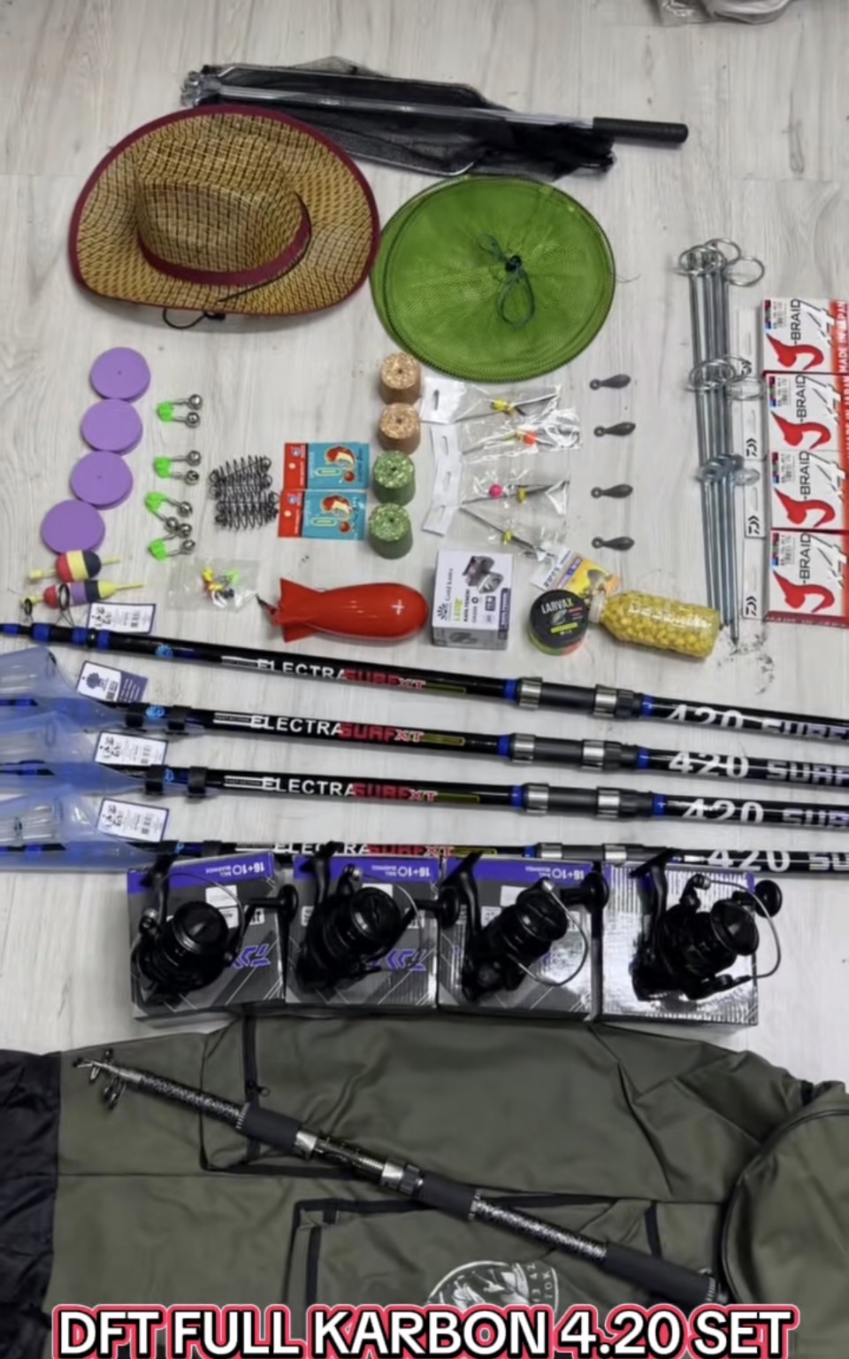 DFT Full Karbon 4.20 Sörf Olta Takımı Seti